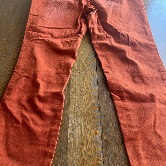 Ashley Stewart Orange Straight Leg Jeans Distressed Size 18 - Picture 5 of 10